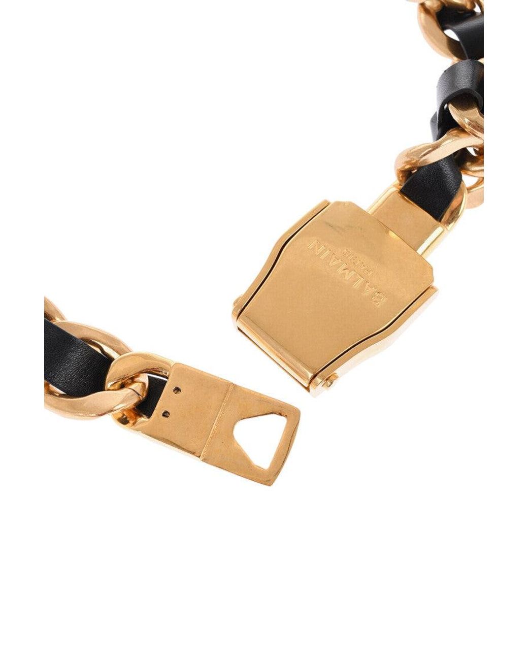 Balmain Metallic Chain Embellished Belt