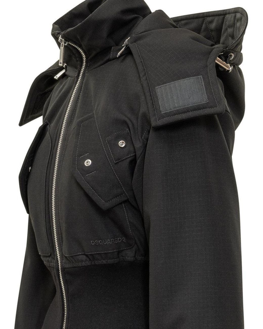 DSquared² Black Elevated Mini Puffer Jacket