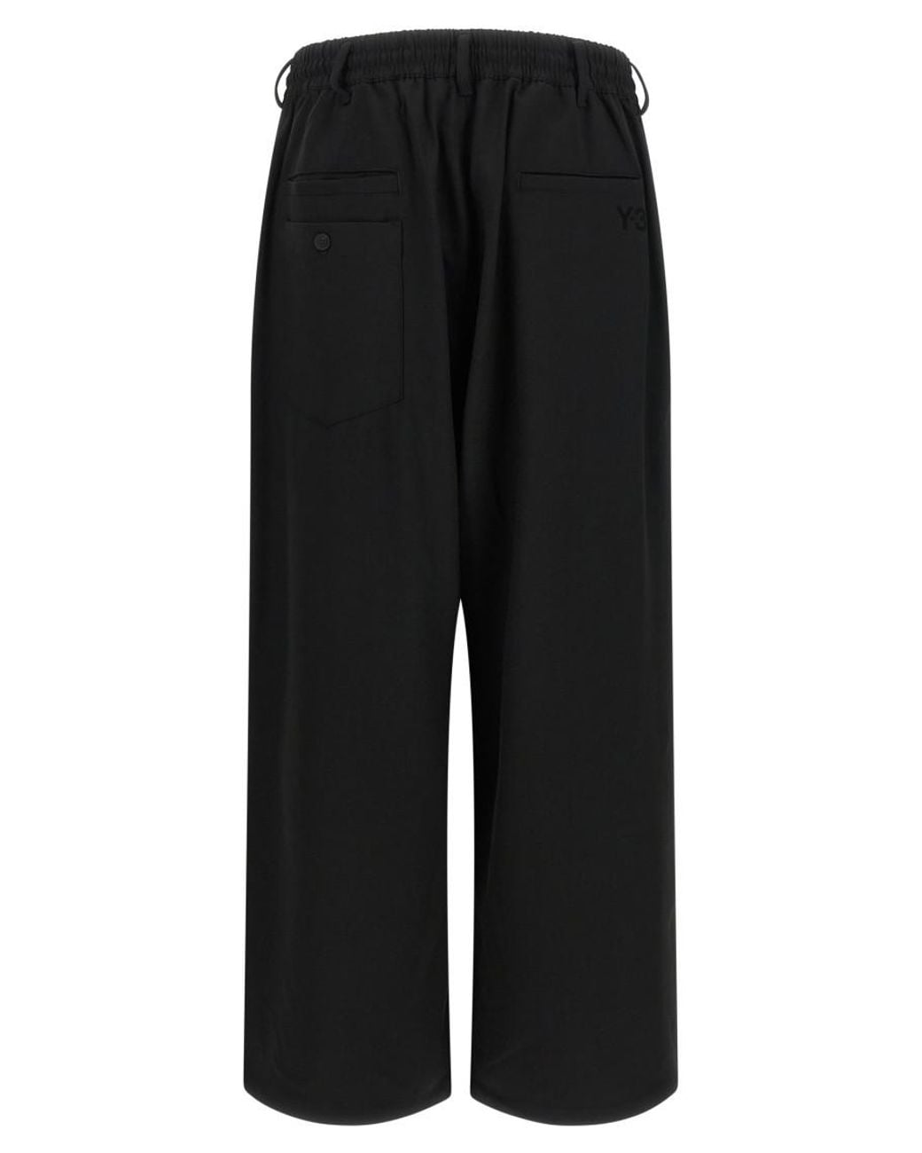 Y-3 Black 'D-Ring' Wide Pants for men