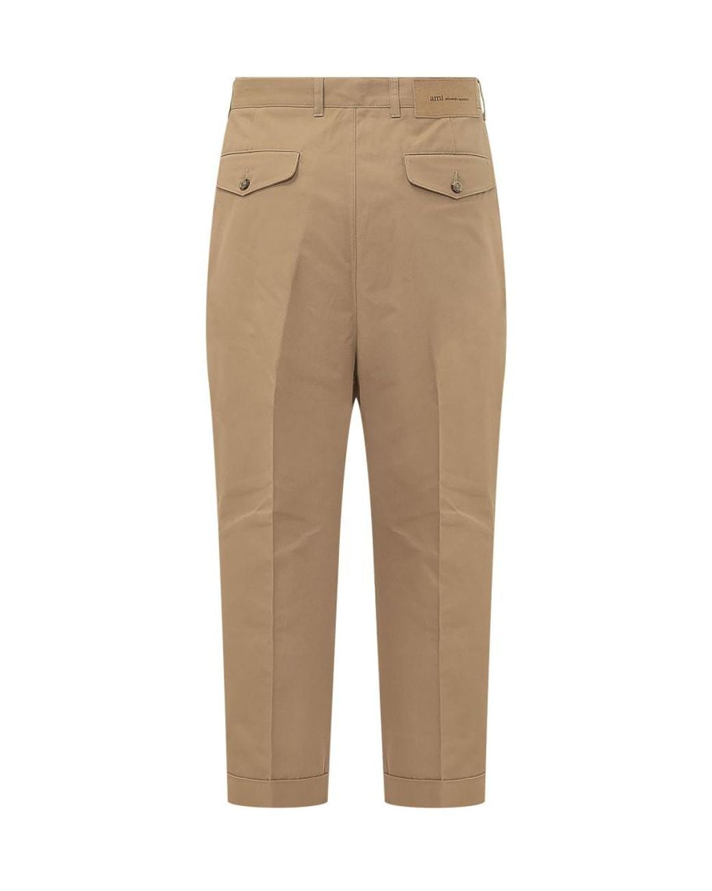 AMI Natural Solid Chino Trousers for men