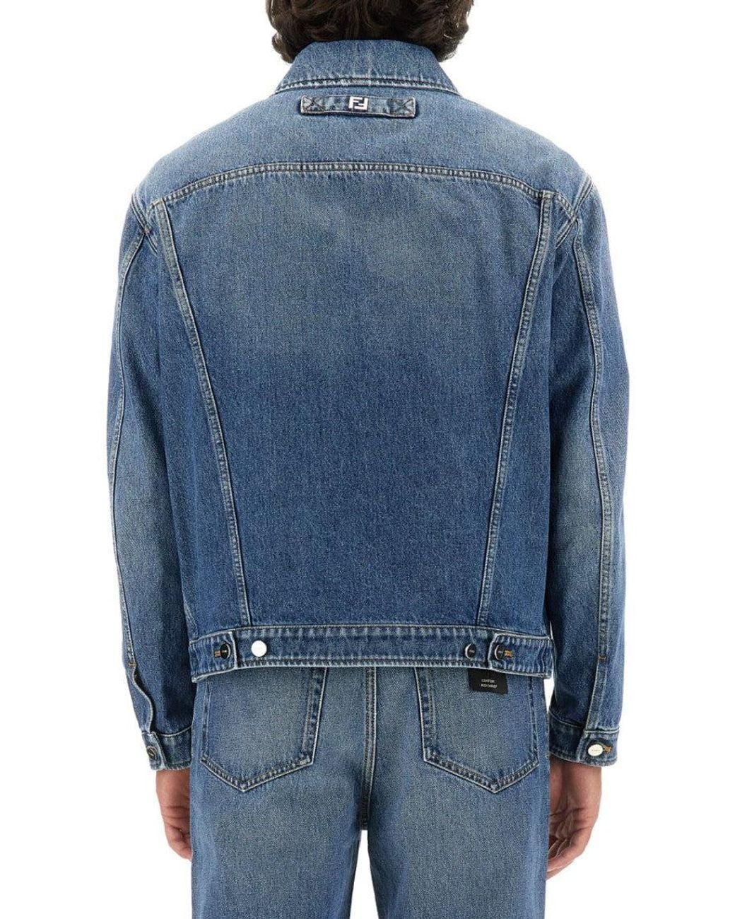 Fendi Blue Light Denim Jacket for men