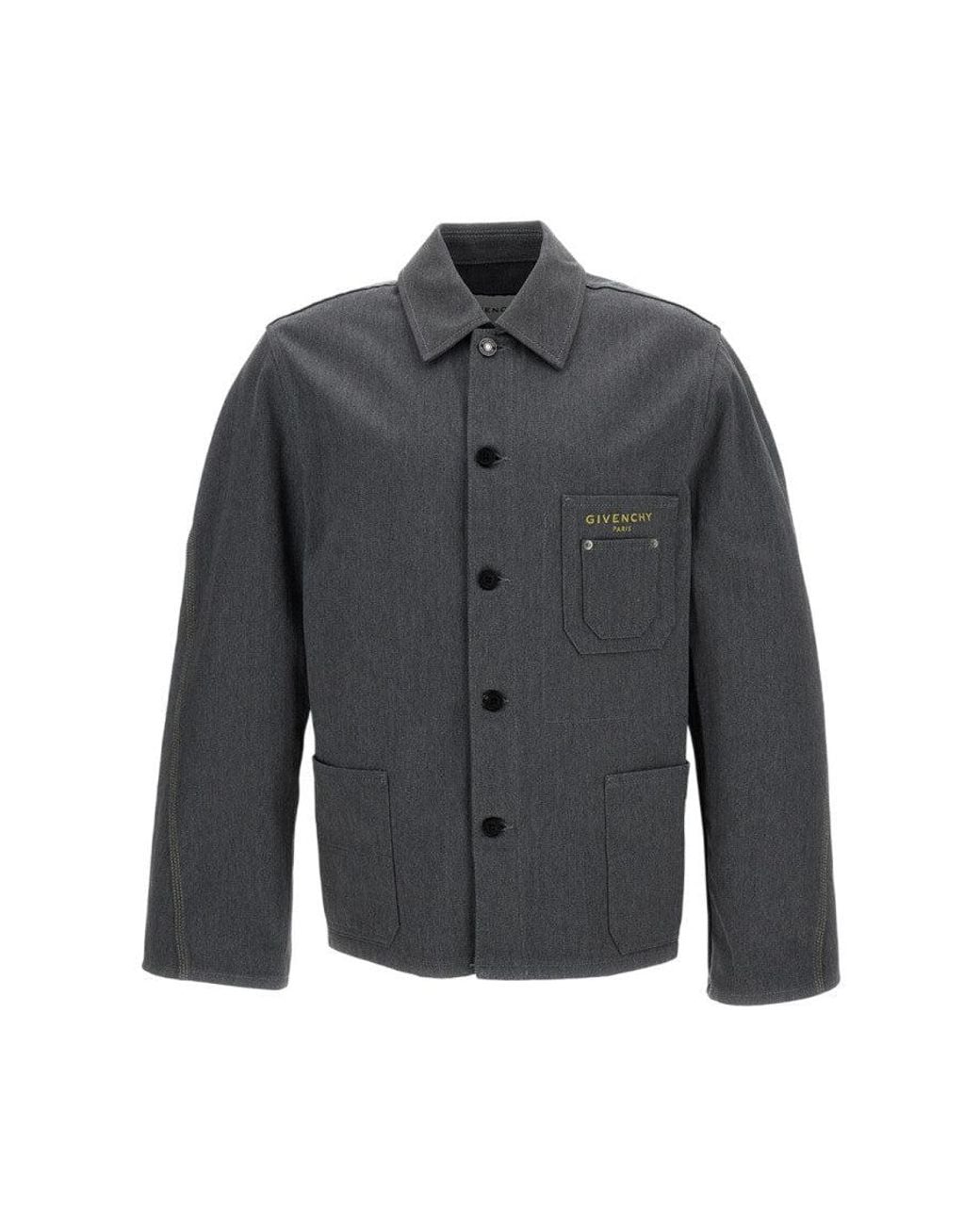 Givenchy Gray Shirt Collar Jacket for men