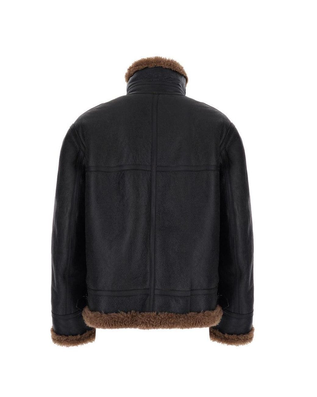 Saint Laurent Black Mock Collar Jacket for men