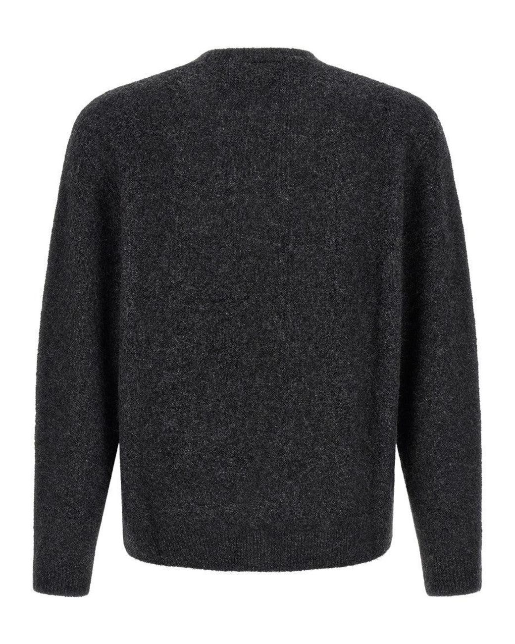 Carhartt Gray Textured Crew Neck Sweater for men