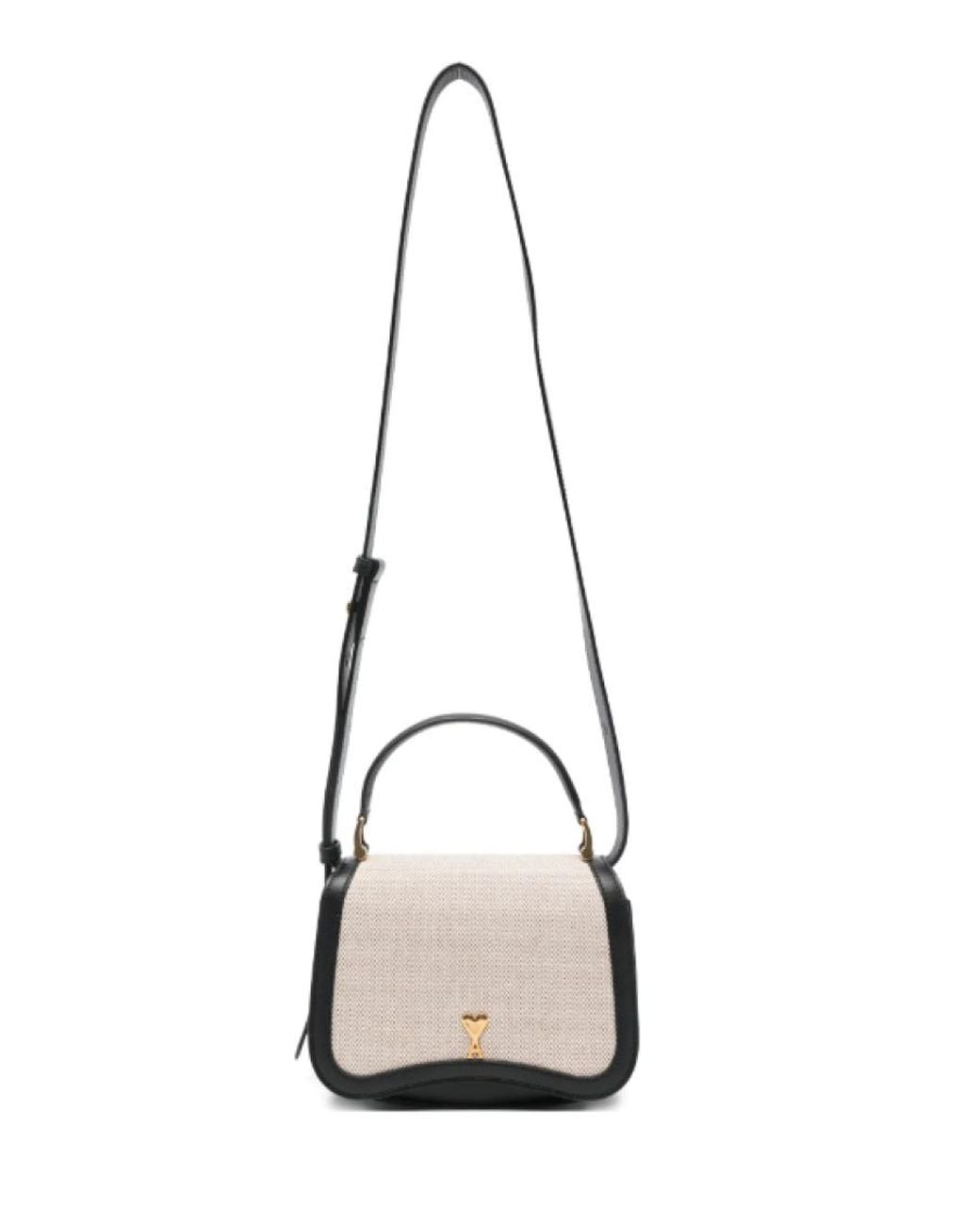AMI Natural Logo Mini Crossbody Bag