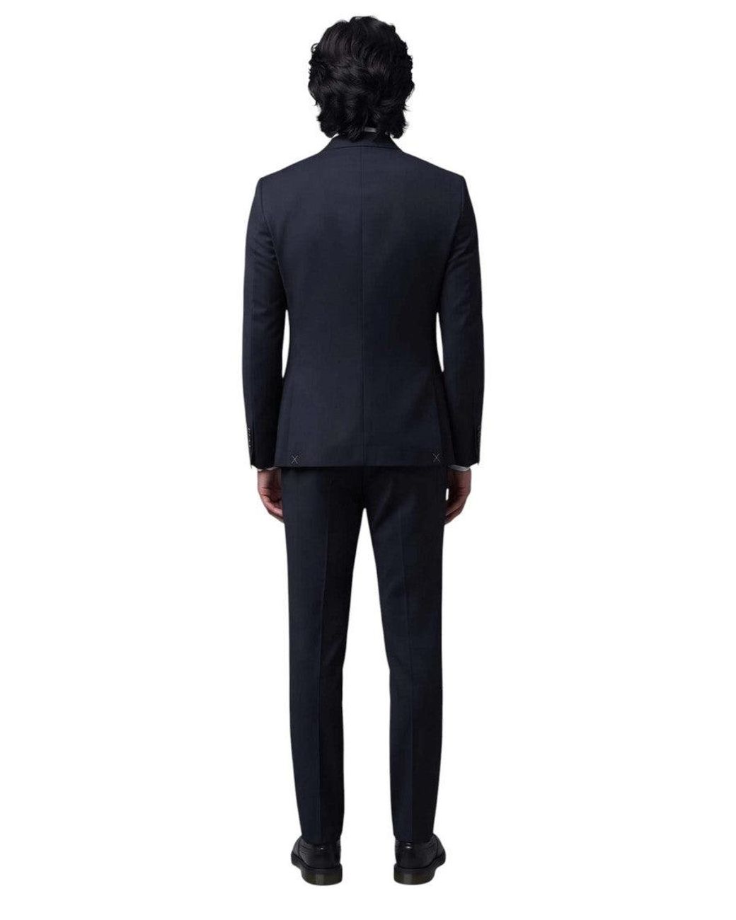 Corneliani Blue Dark Notched Lapel Suit for men