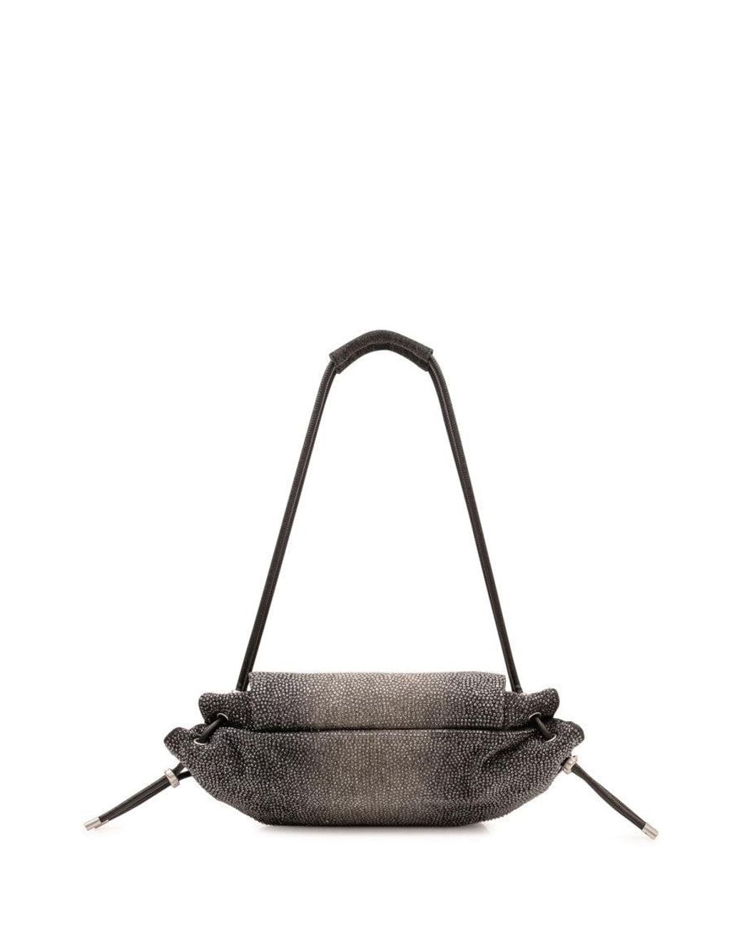 DIESEL Gray Scrunch-D Large Shoulder Bag