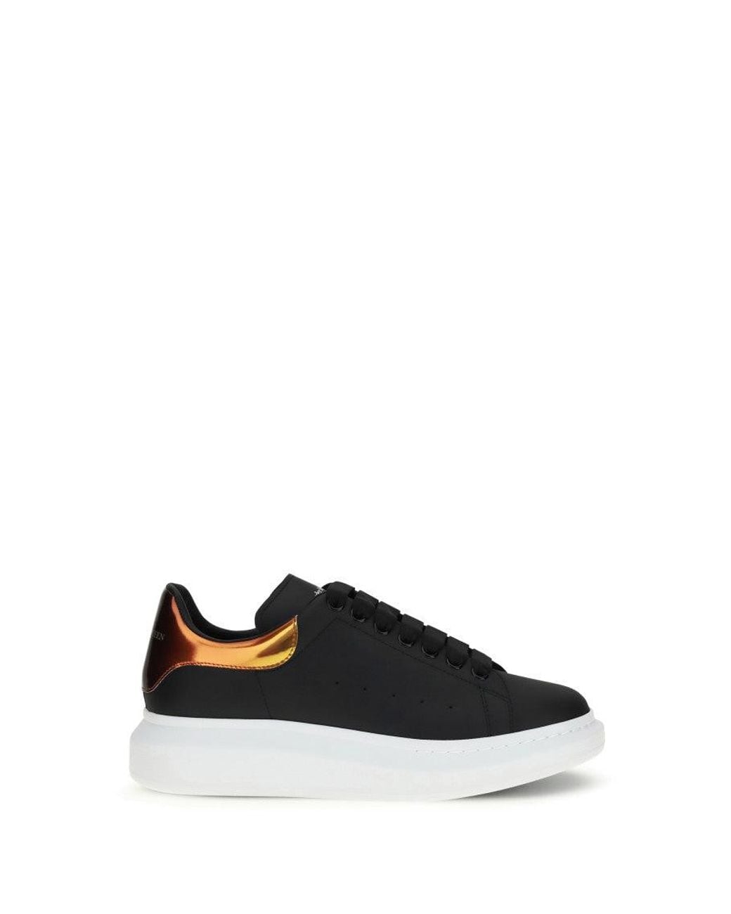 McQueen Black Leather Sneakers for men