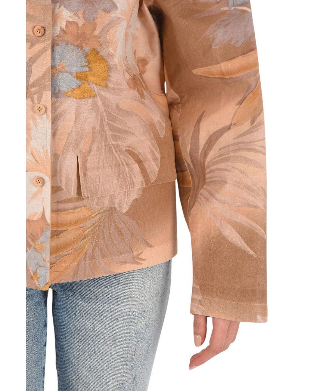 Maison Margiela Pink Floral Notched Lapel Jacket