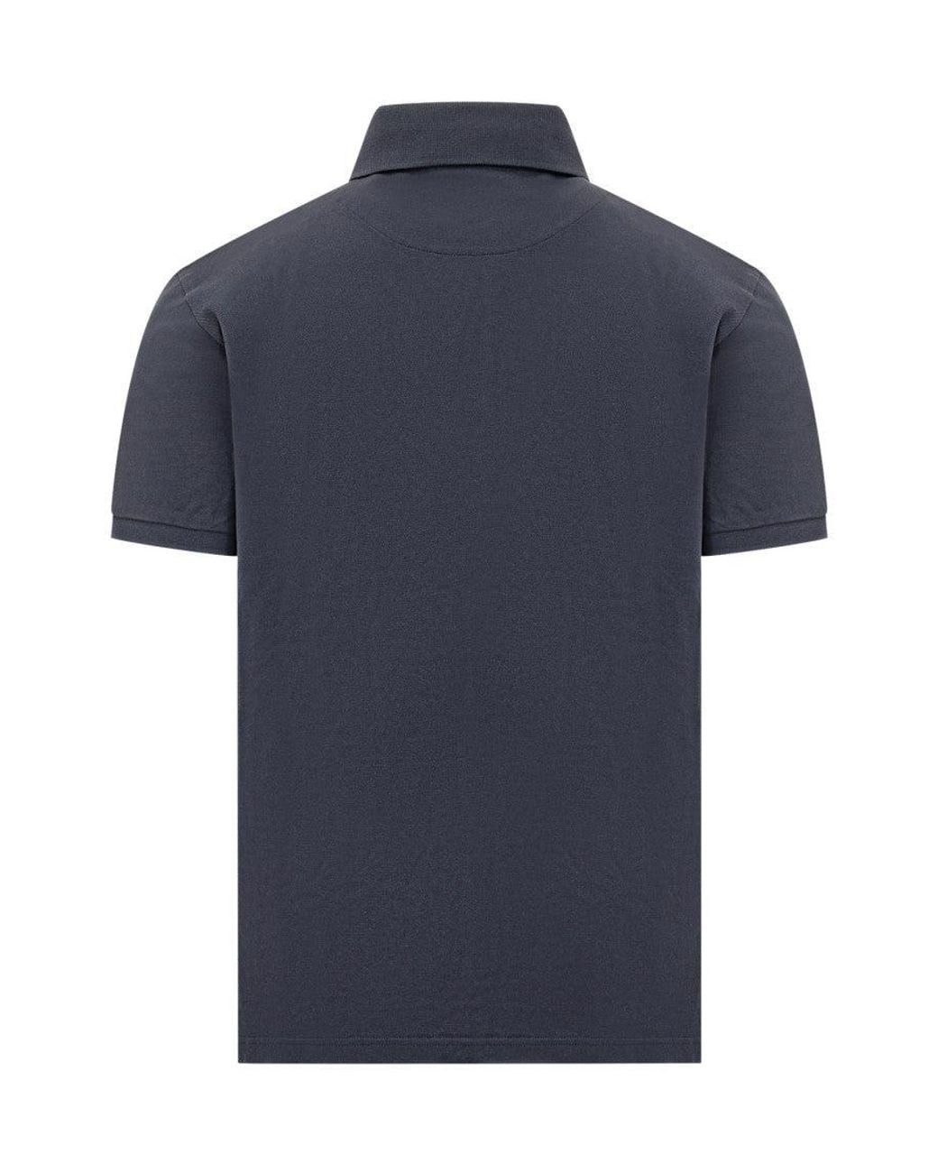 Etro Blue Logo Shirt Collar Polo for men