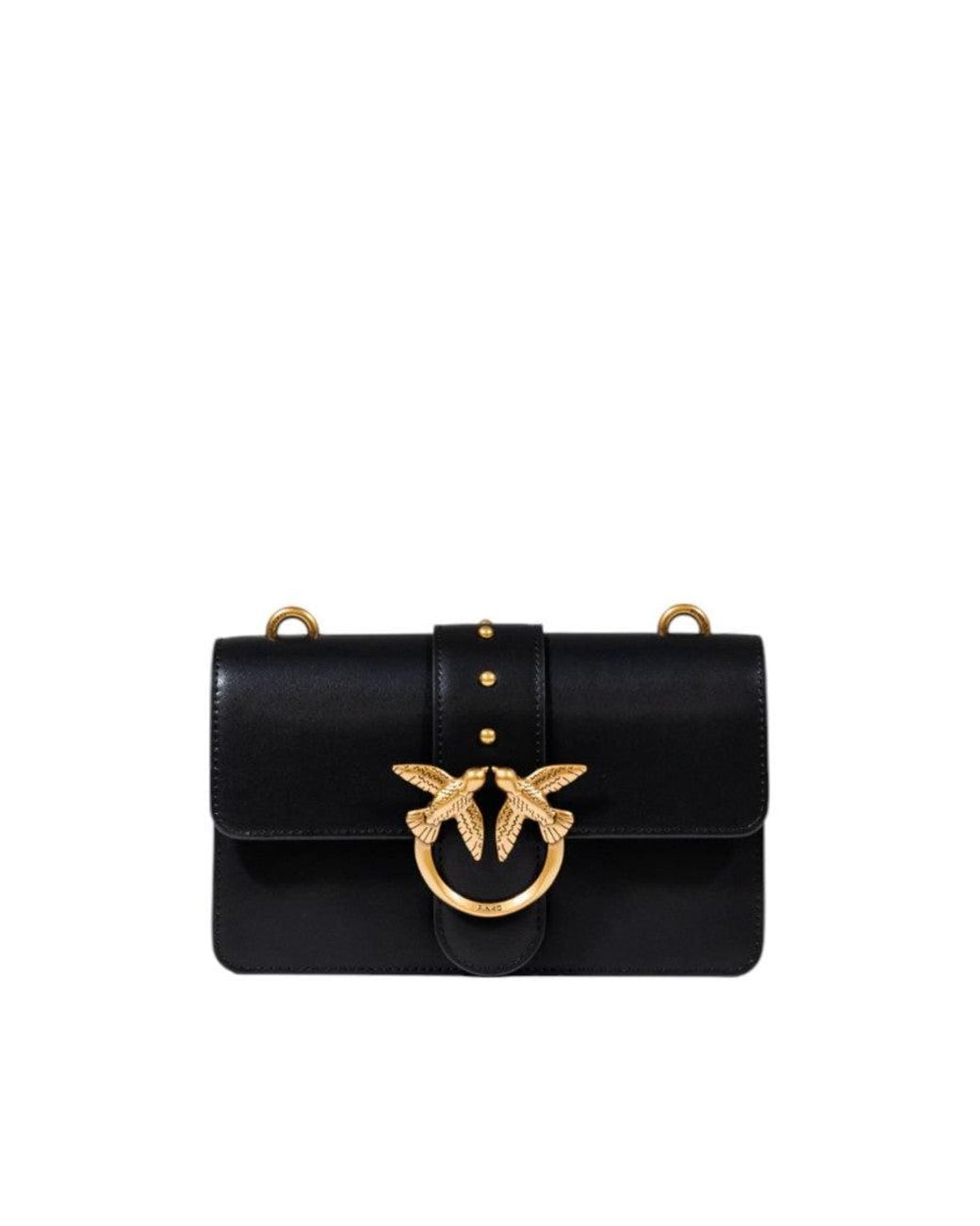 Pinko Black Love One Small Crossbody Bag