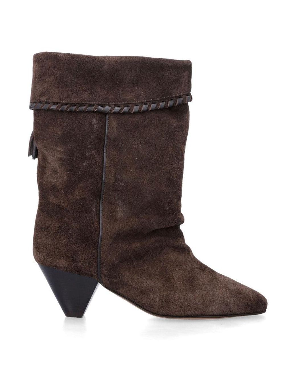 Isabel Marant Brown Dalby Draped Suede Boots