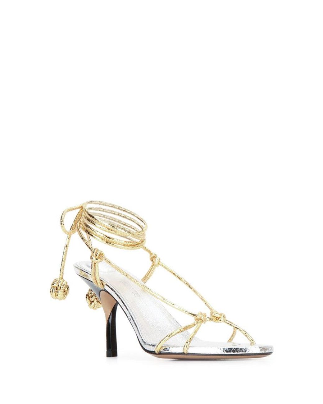 Jacquemus White Golden Embellished Heels