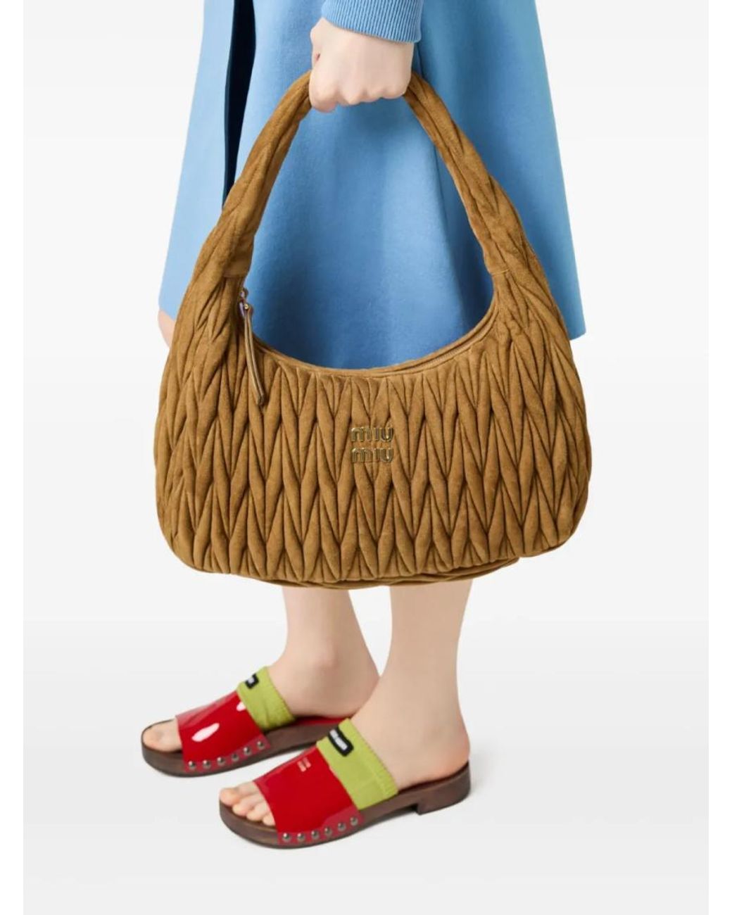 Miu Miu Brown Wander Matelasse Hobo