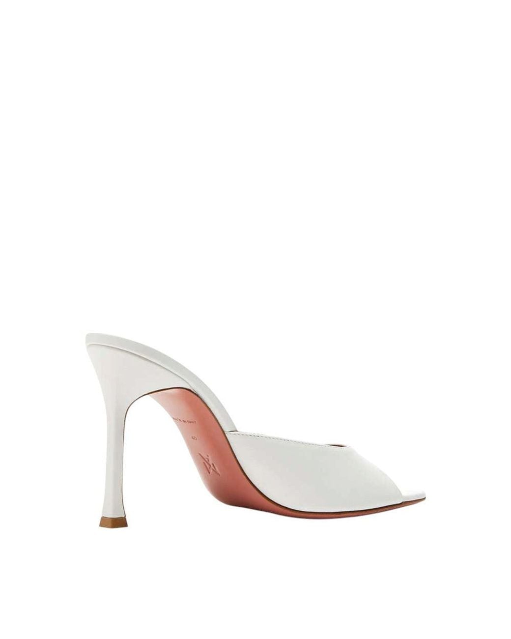 AMINA MUADDI White Leather Alexa Heels