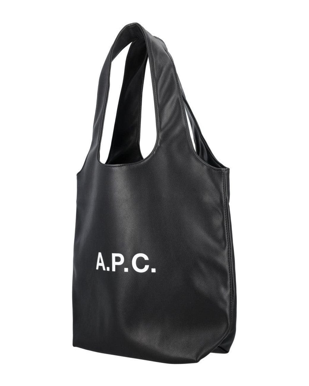 A.P.C. Black Ninon Logo-Print Tote