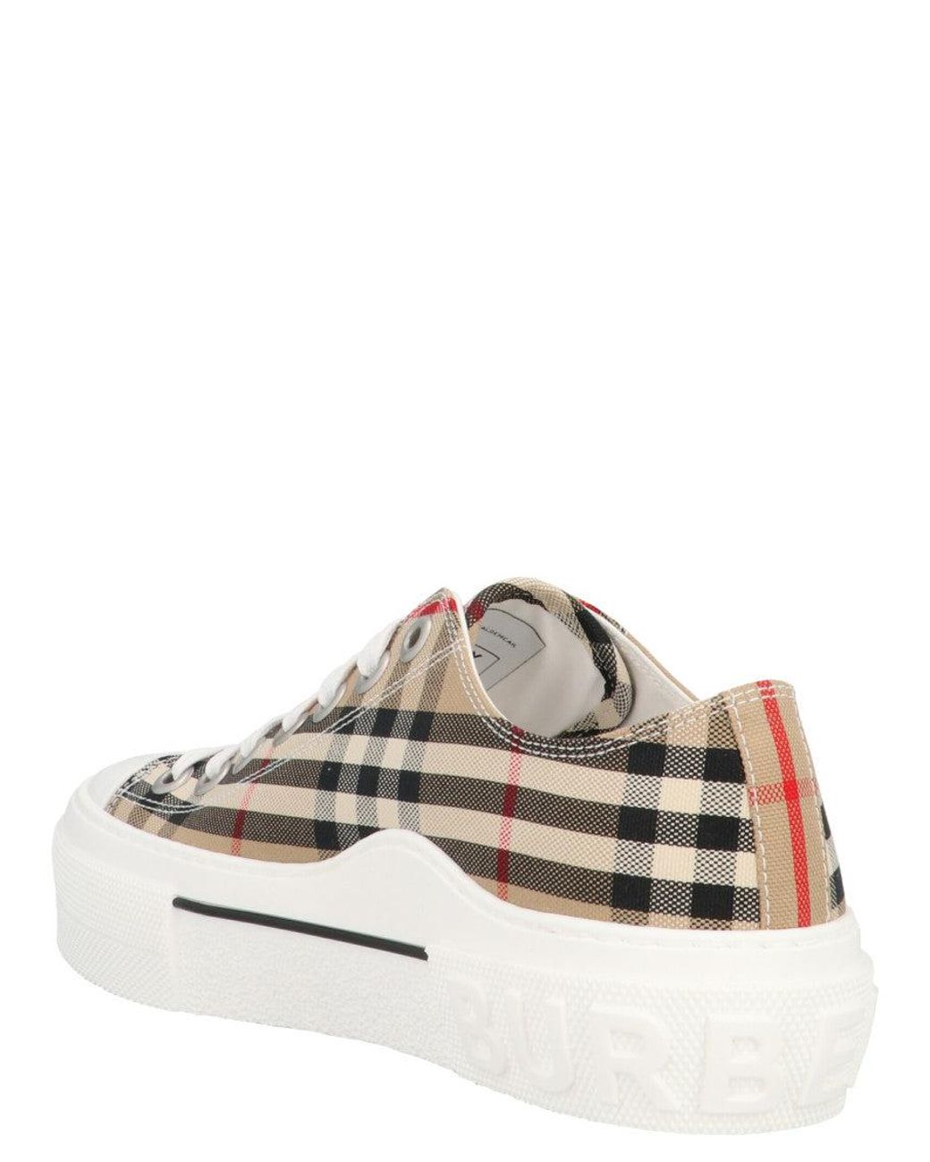 Burberry White Checks Jack Sneakers