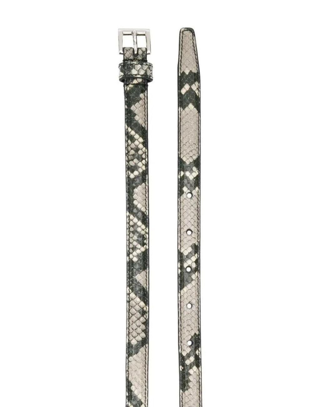 Prada Multicolor Animal Print Buckle Belt