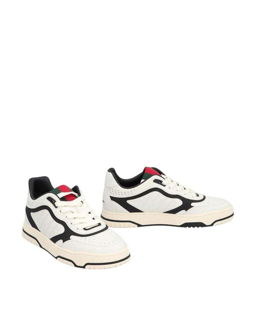 Gucci White Re-Web Low-Top Sneakers