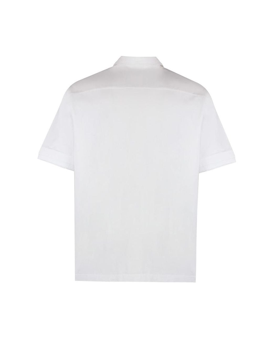 Roberto Collina White Solid Shirt Collar Polo for men
