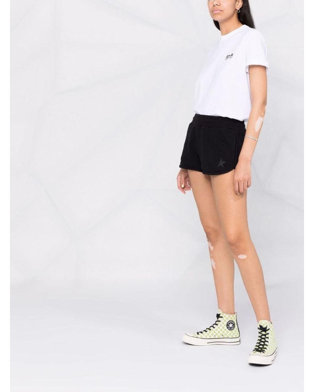Golden Goose Deluxe Brand Black Elasticated Short-Shorts Shorts