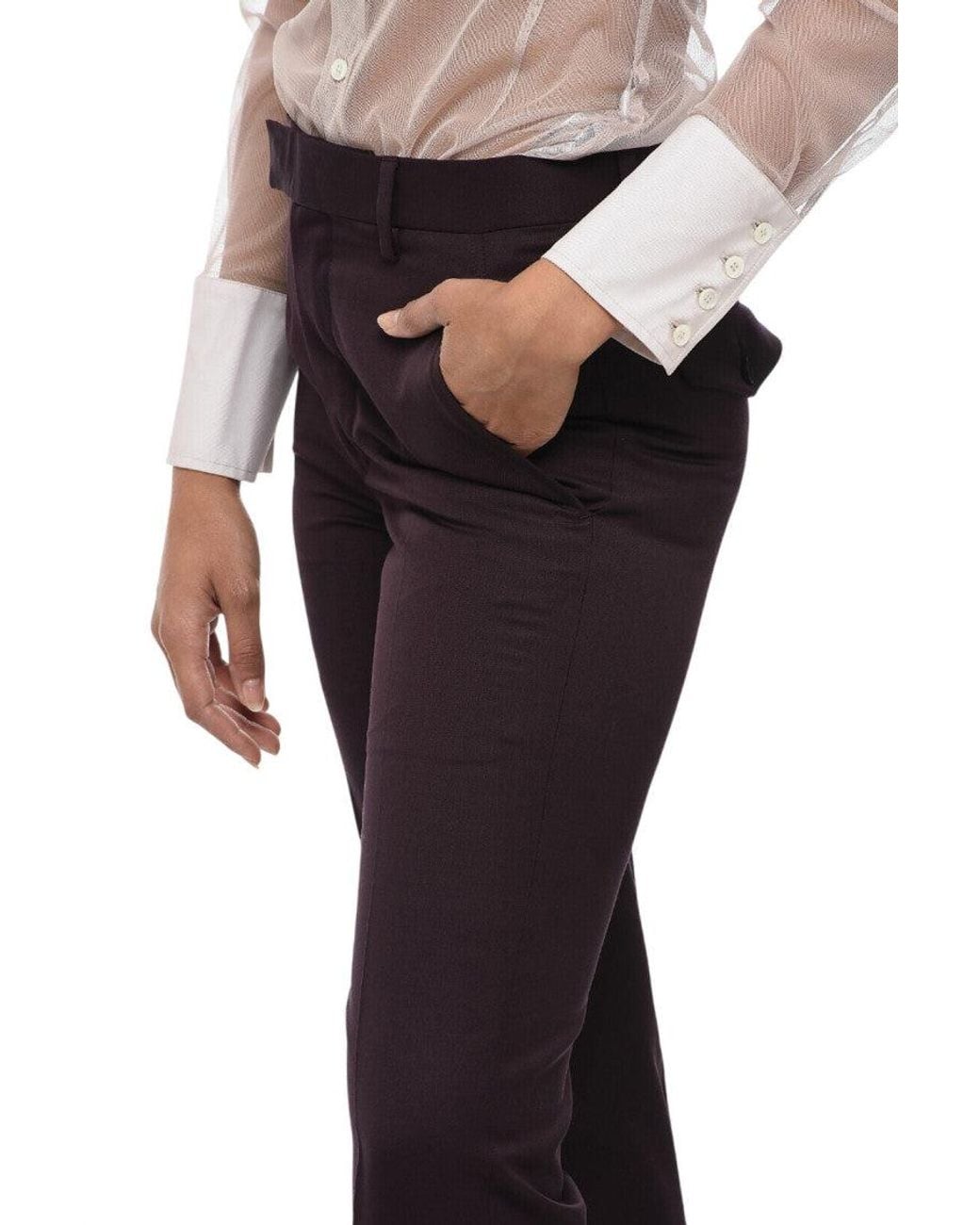 Ann Demeulemeester Black Slim Flat Front Pants