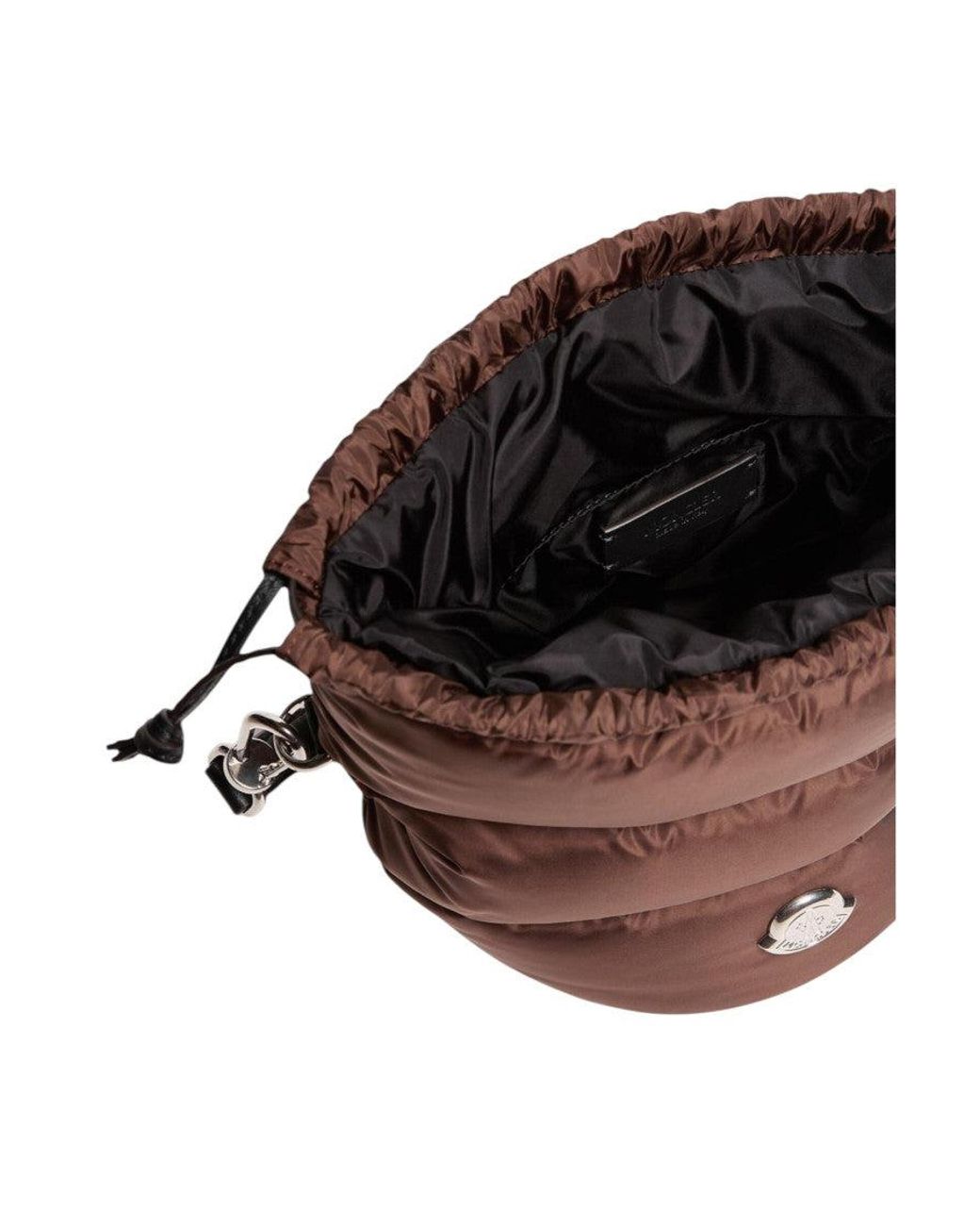 Moncler Brown Nylon Caradoc Bucket Bag