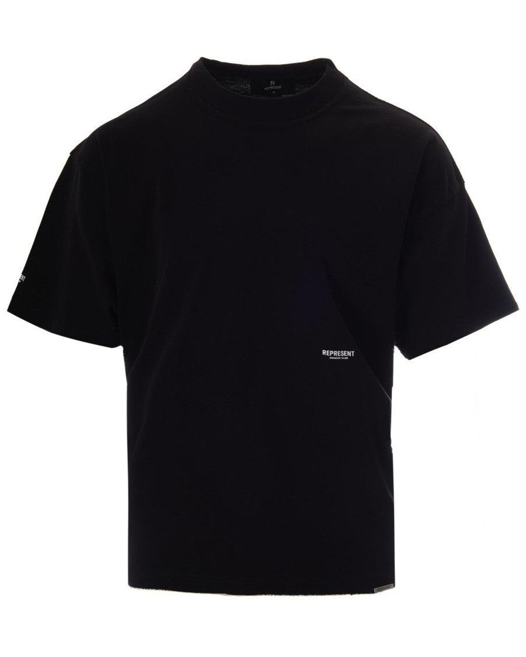 Represent Black Crew Neck T-Shirt for men