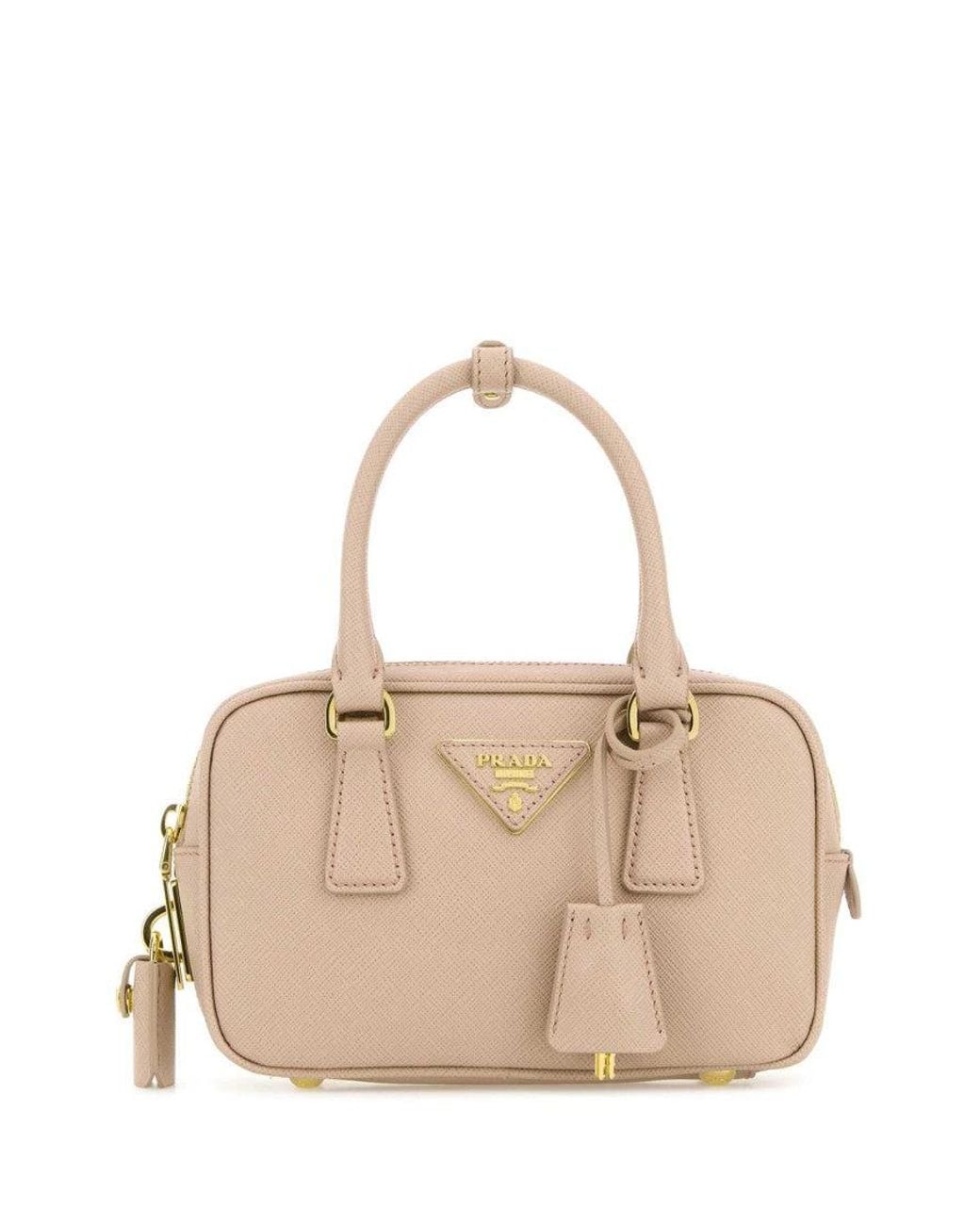 Prada Natural Logo Small Satchel