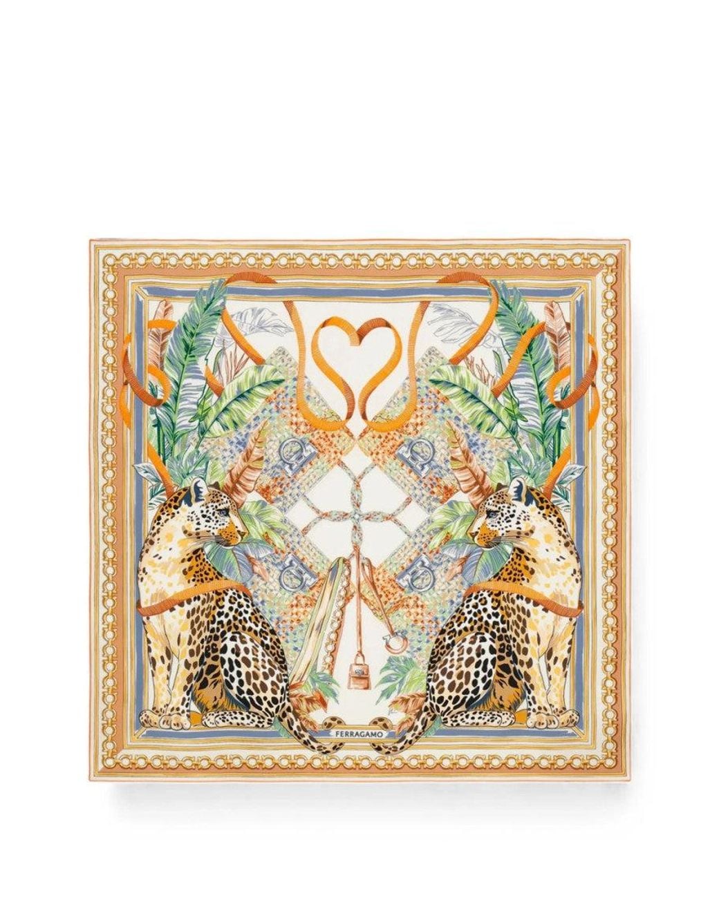 Ferragamo Metallic Printed Scarf