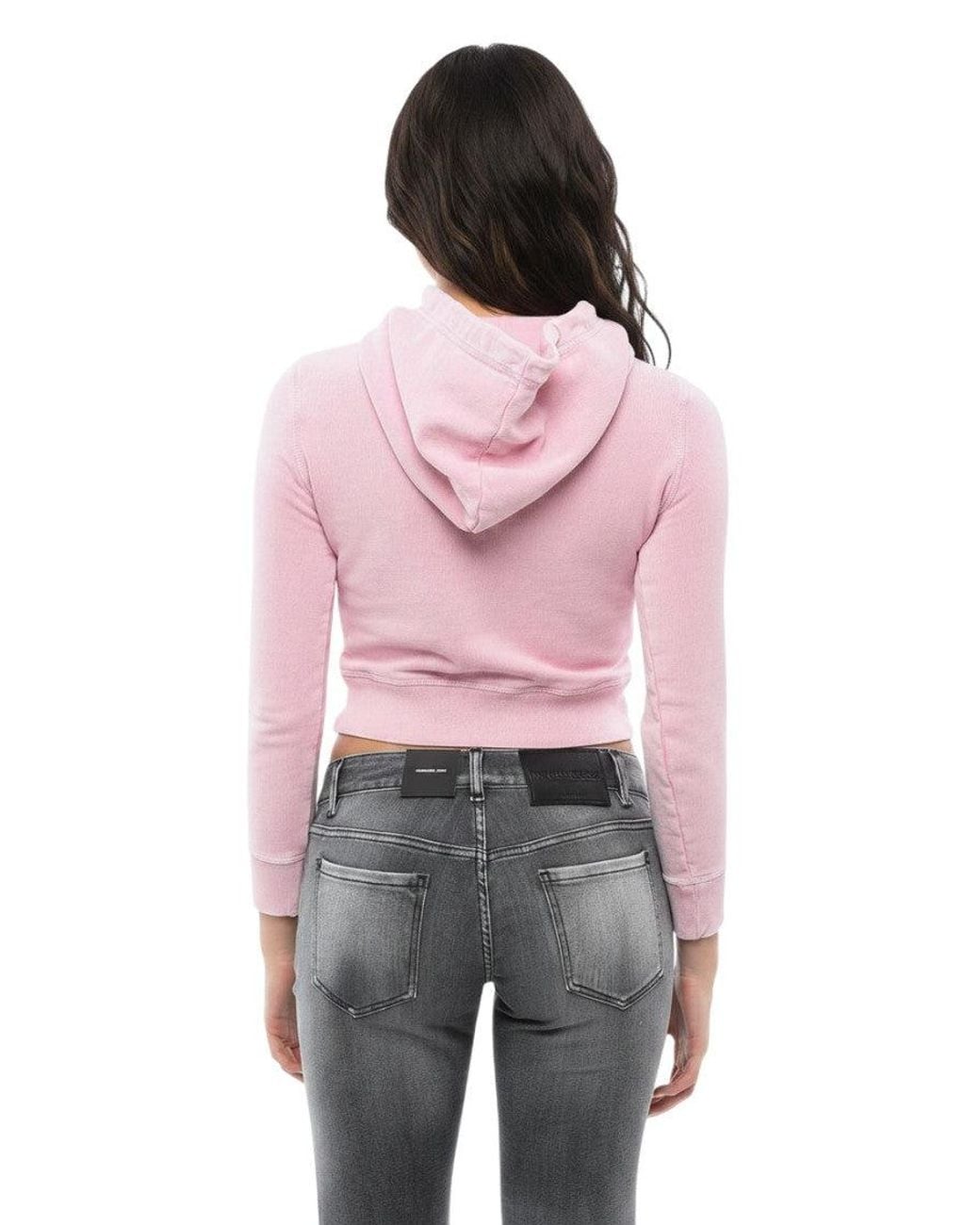 DSquared² Pink Graphic Hood Sweatshirt