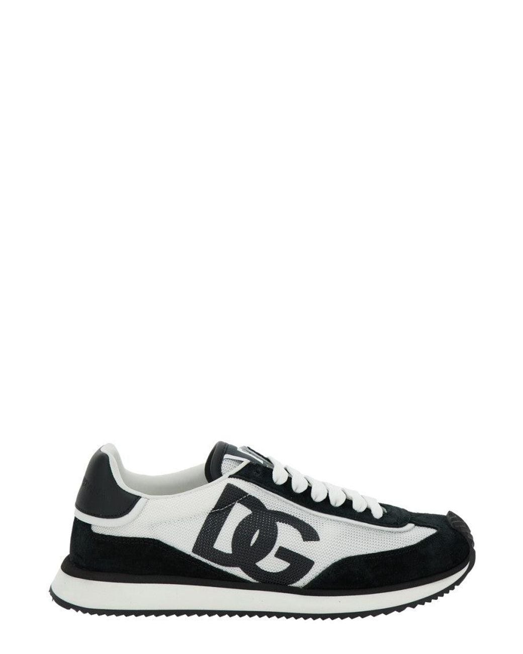 Dolce & Gabbana Blackwhite Dg Cushion Sneakers