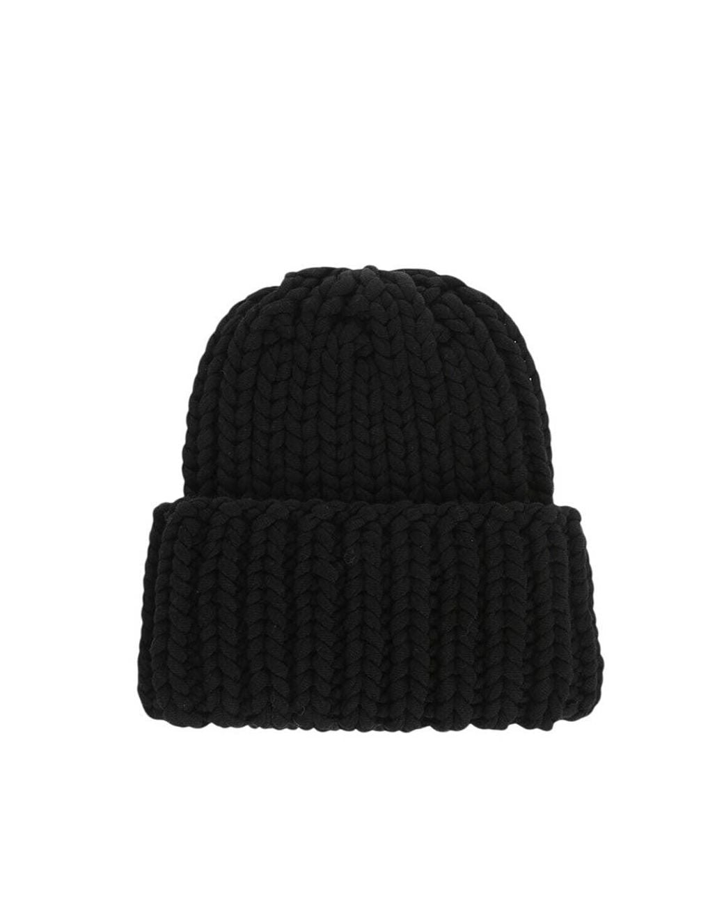 Max Mara Black Knitted Beanie Cap