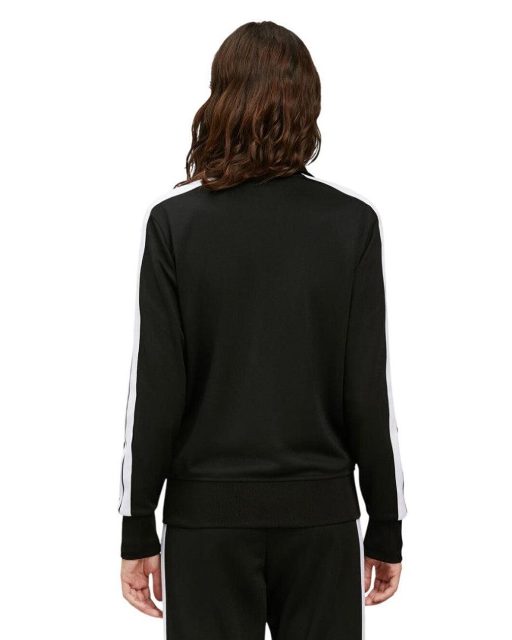 Palm Angels Black Logo Mock Collar Sweatshirt
