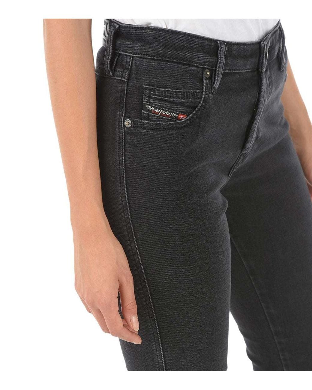 DIESEL Black Skinny High Rise Jeans