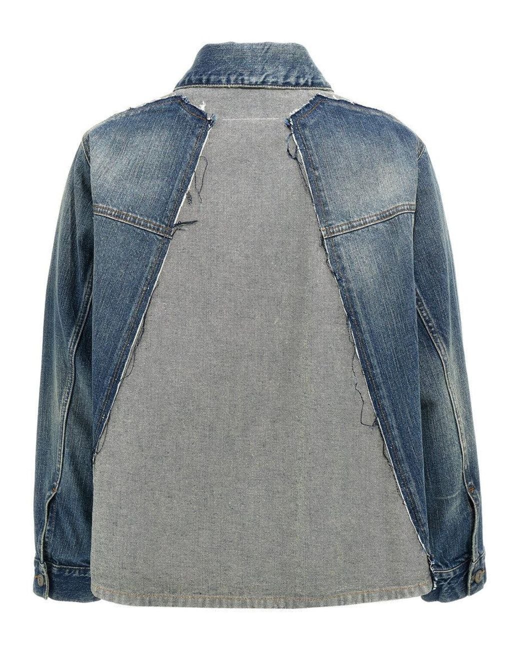 MM6 by Maison Margiela Blue Layered Denim Jacket