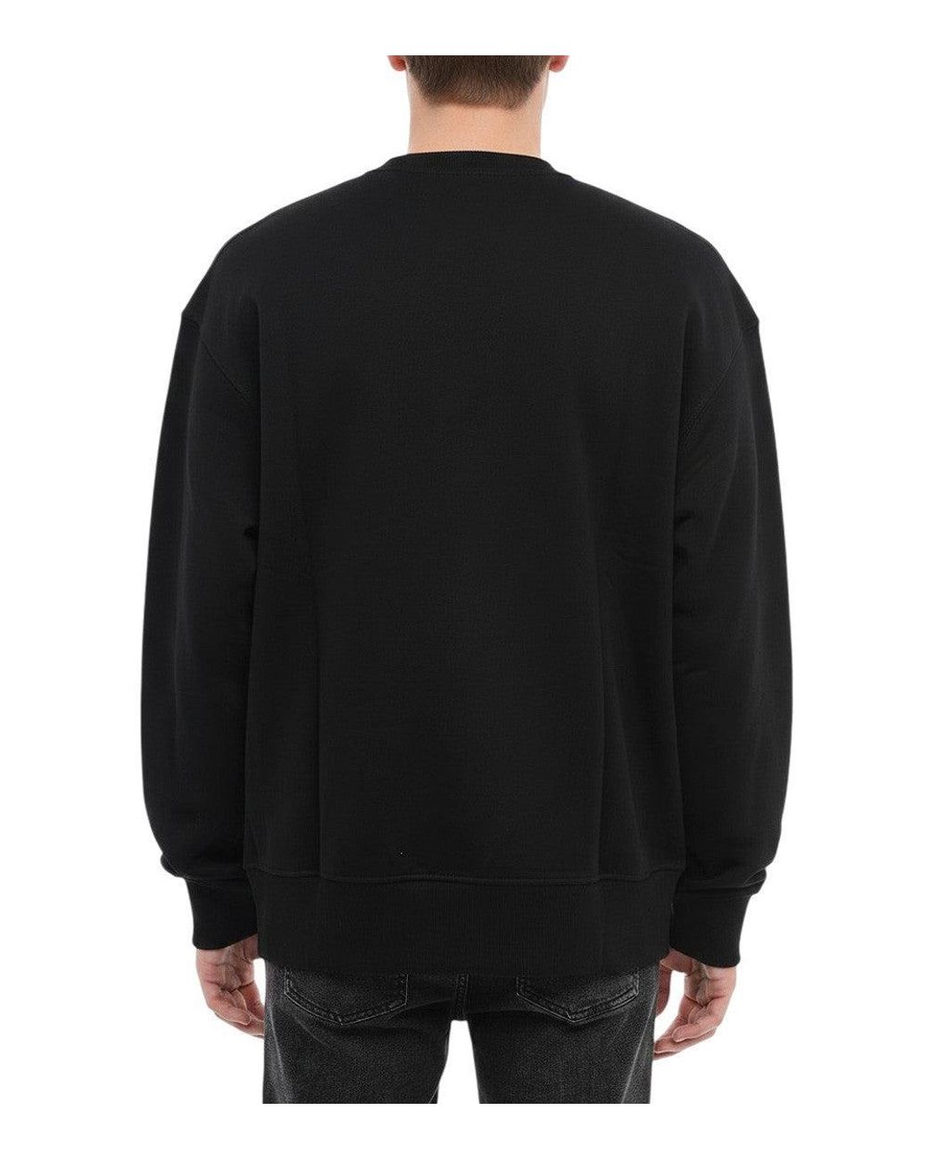 DIESEL Black Crew Neck Sweatshirt for men
