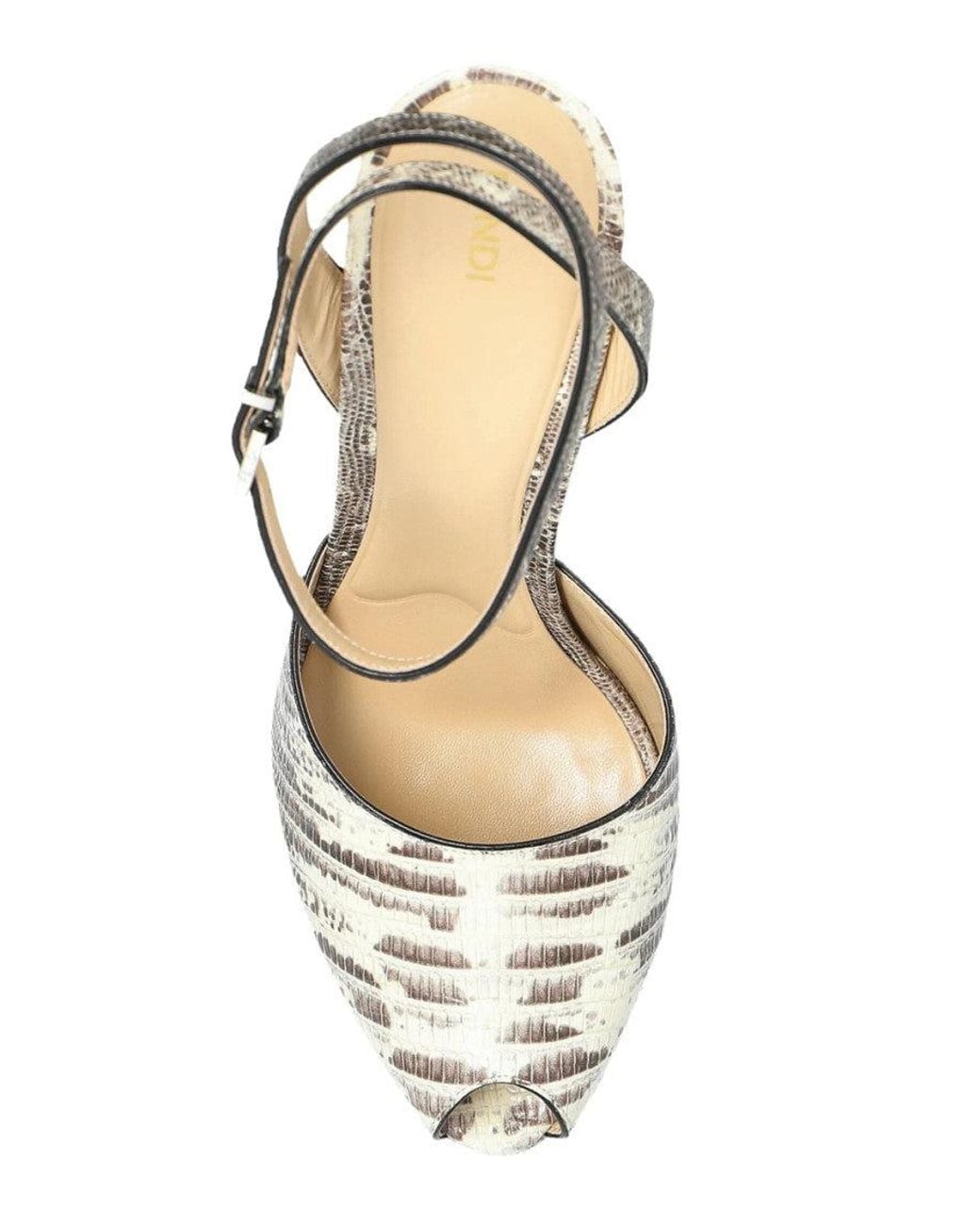 Fendi White After-9 Platform Heels