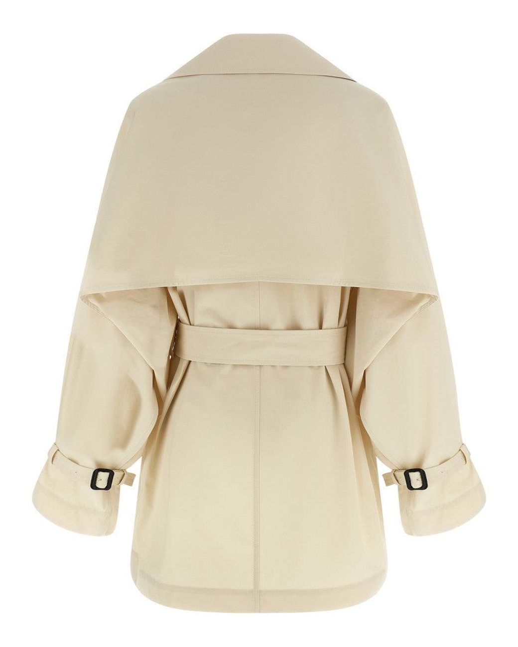 Totême Natural Cream Notched-Lapel Trench Coat