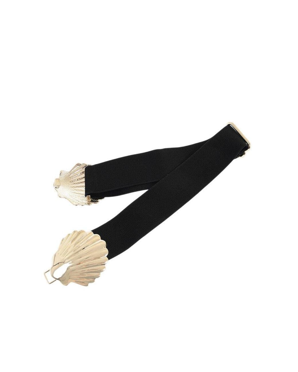 DSquared² Black Shell Solid Belt