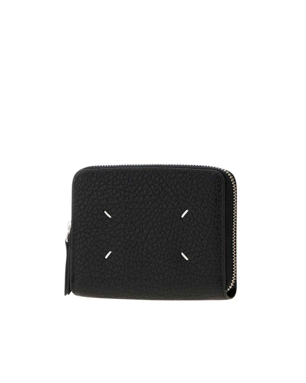 Maison Margiela Black Signature Zip Around Wallet