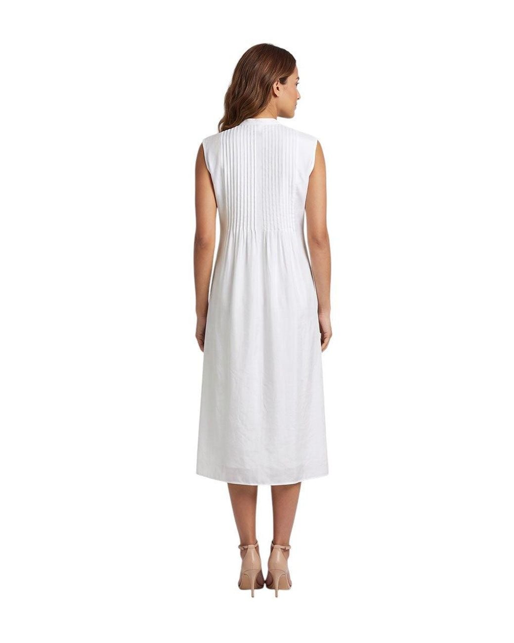 P.A.R.O.S.H. Gray Off Crew Neck Midi Dress