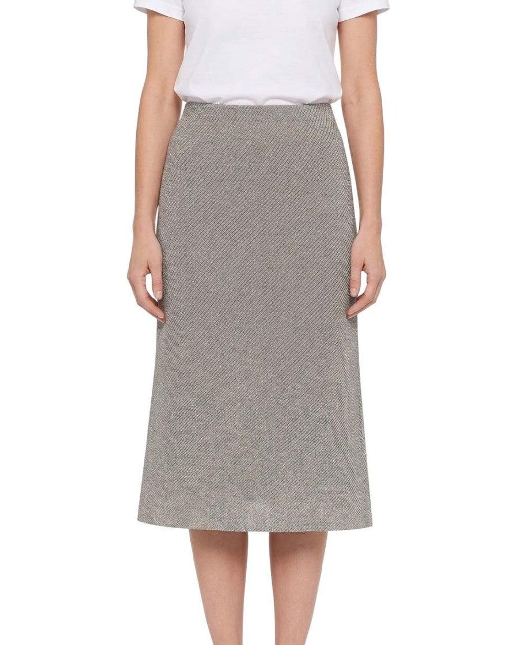 Miu Miu Gray Textured Mini Skirt