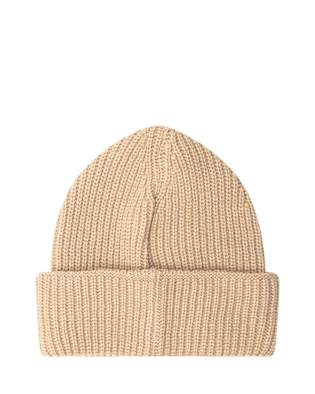 Barrow Natural Logo Knitted Beanie Hat for men