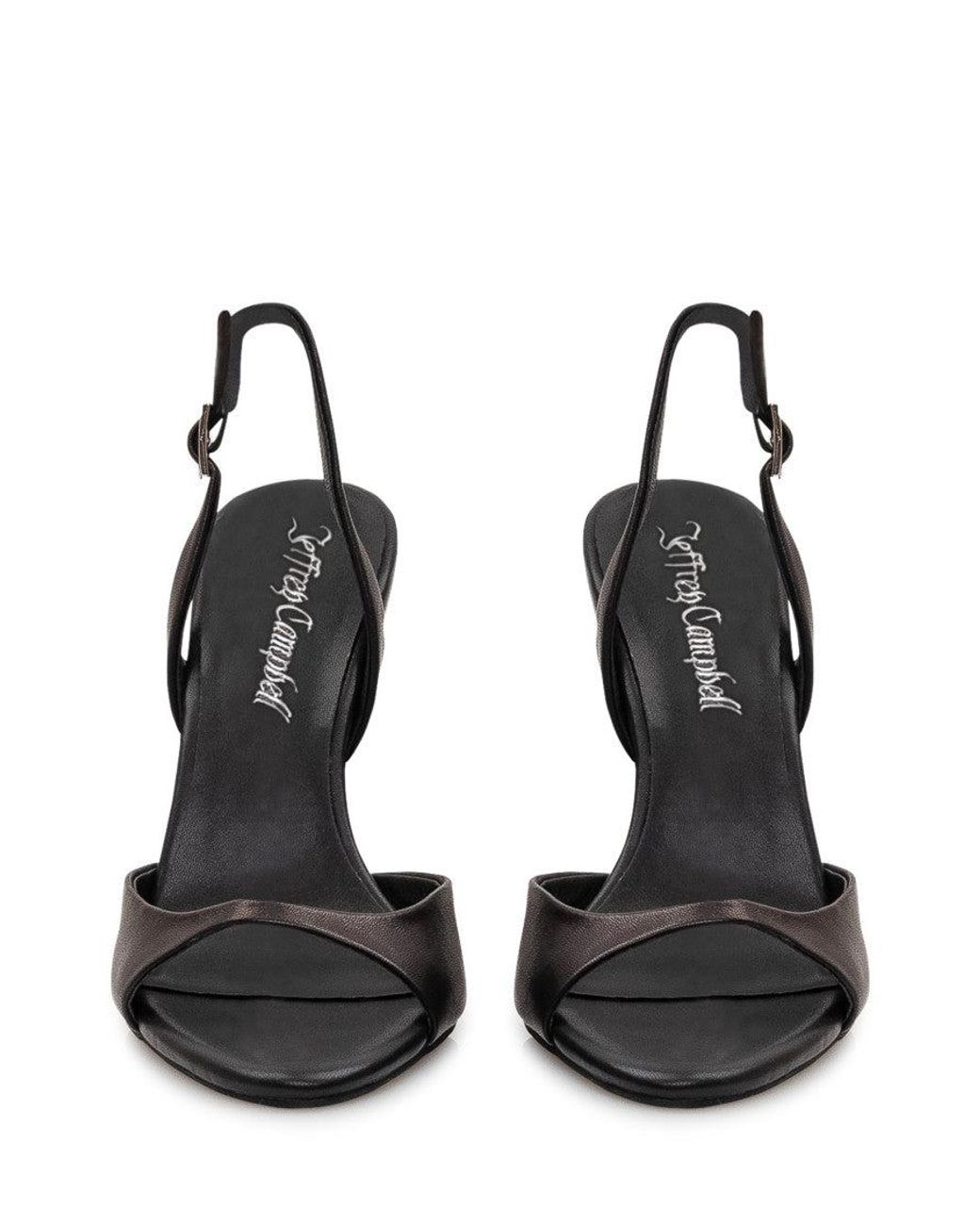 Jeffrey Campbell Black Chic Ankle Strap Sandals With Heeled Design