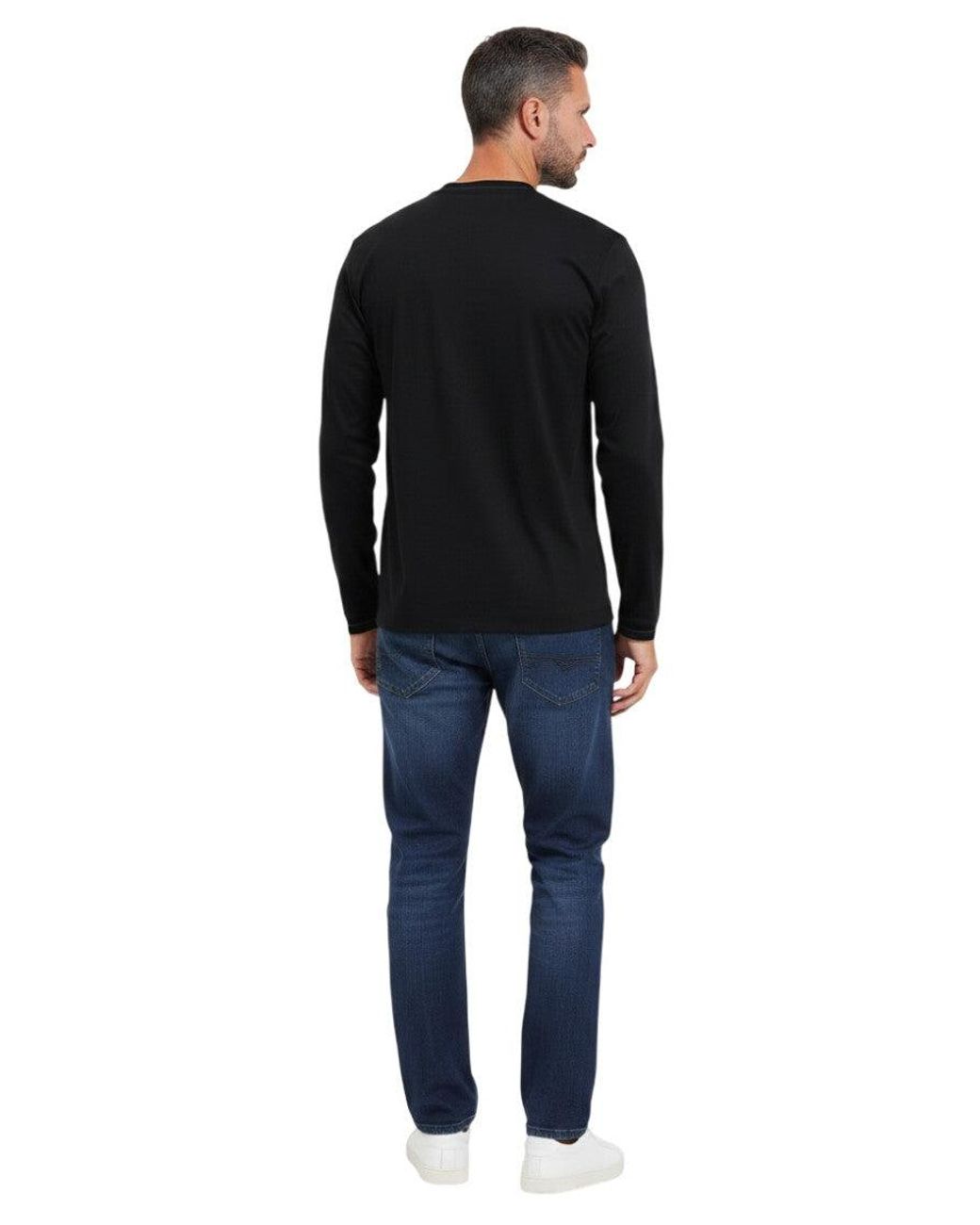 Boss Black Solid Full Sleeves T-Shirt for men