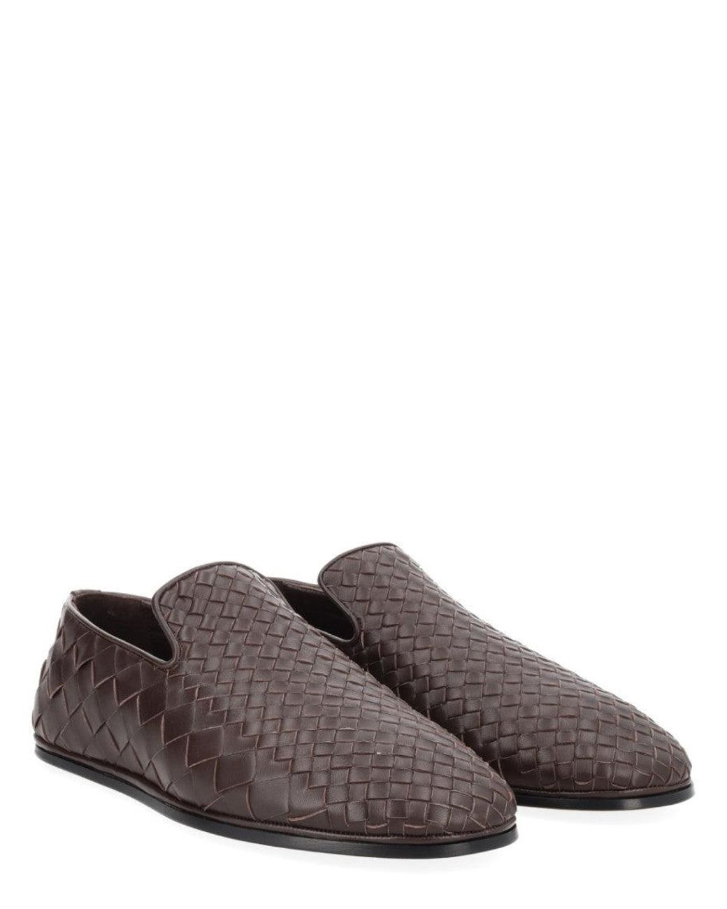 Bottega Veneta Brown Woven Collection Loafers for men