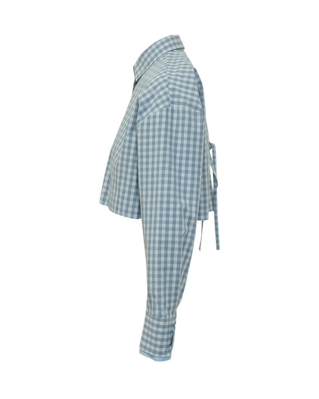 MSGM Blue Regular Checks Shirt