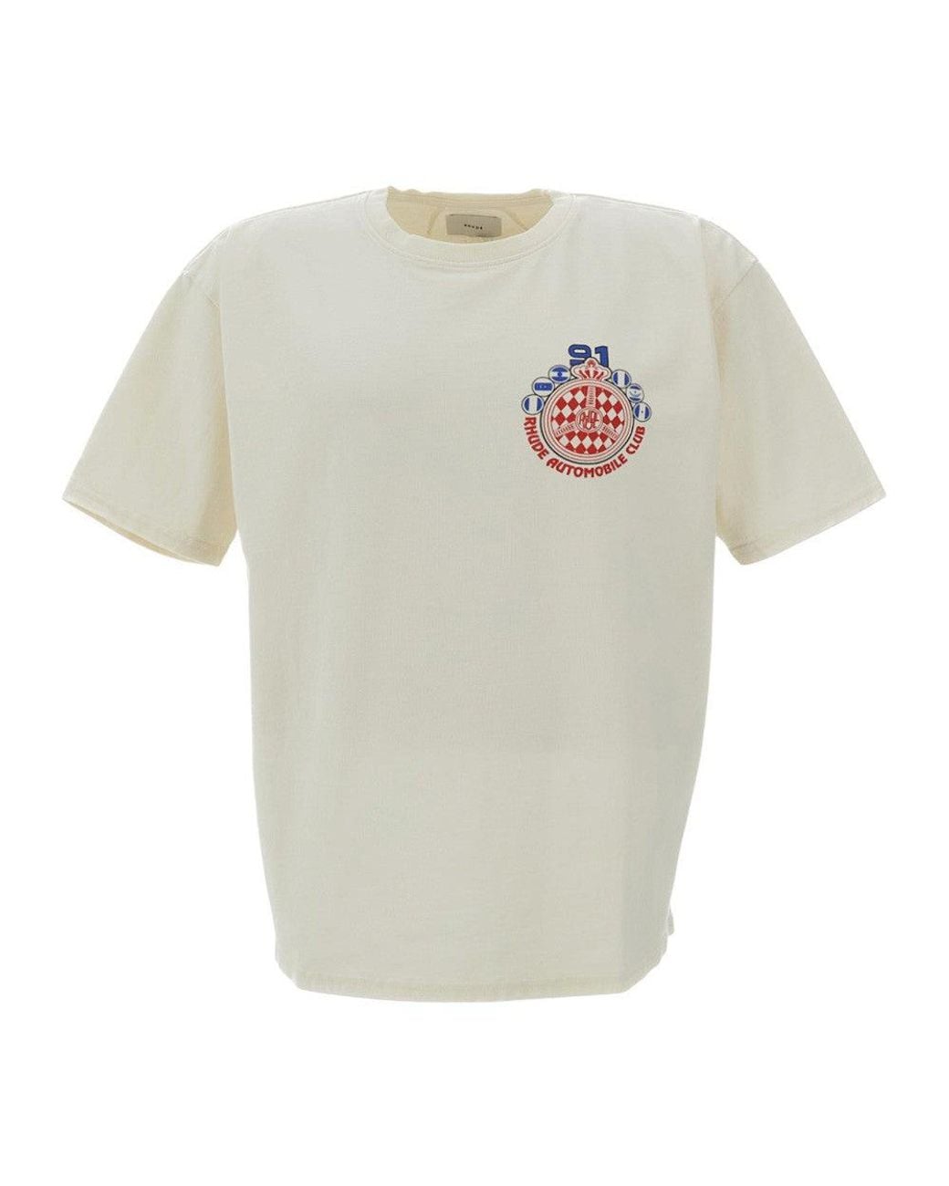 Rhude White Graphic Logo T-Shirt for men