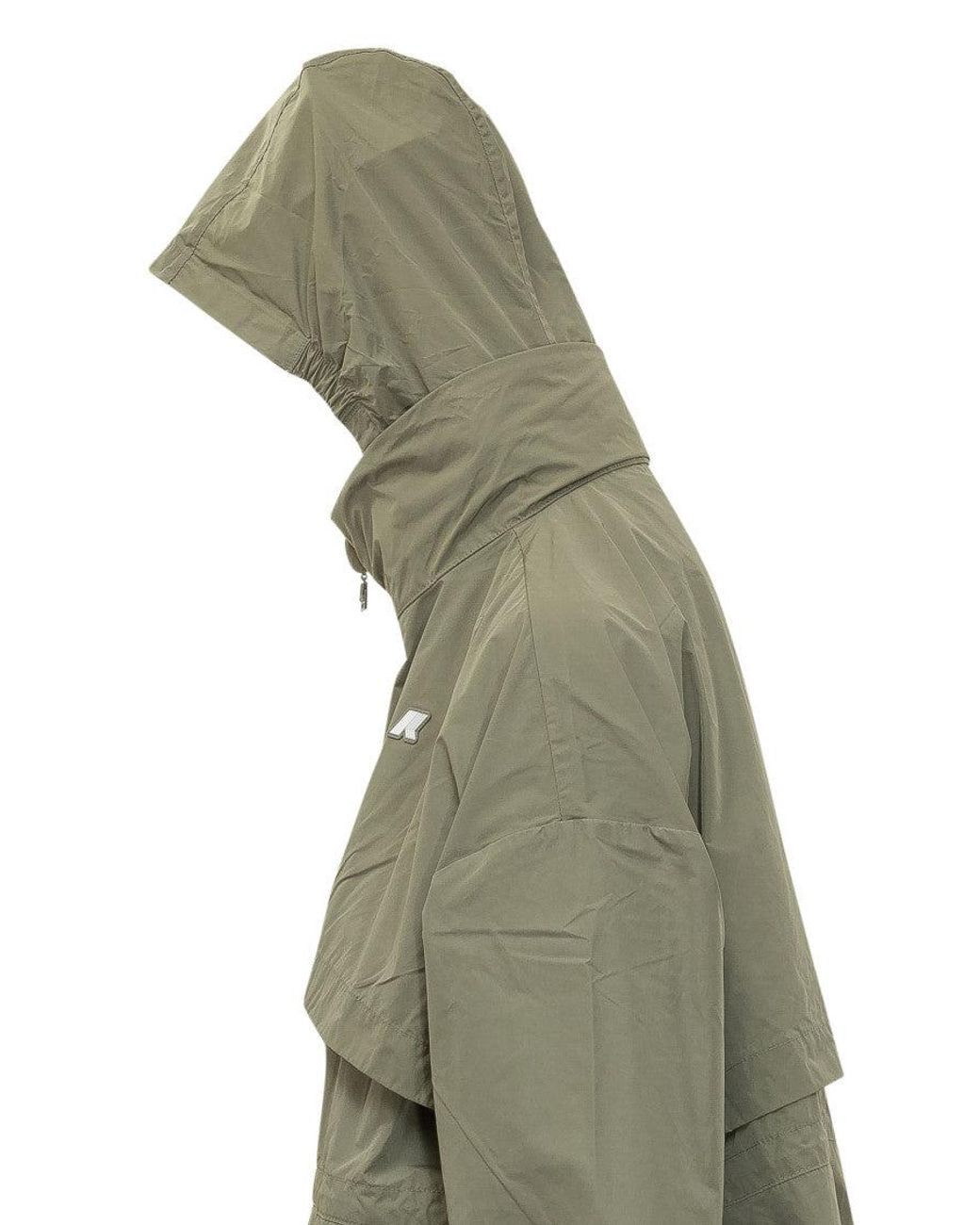 K-Way Green Logo Mock Collar Jacket